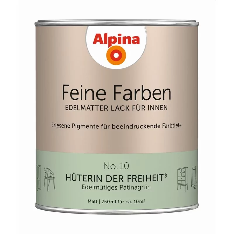 Alpina Feine Farben Lack No. 10 Hüterin Der Freiheit® Edelmatt 750ml 1 Alpina Feine Farben Lack No. 10 Hüterin Der Freiheit® Edelmatt 750ml