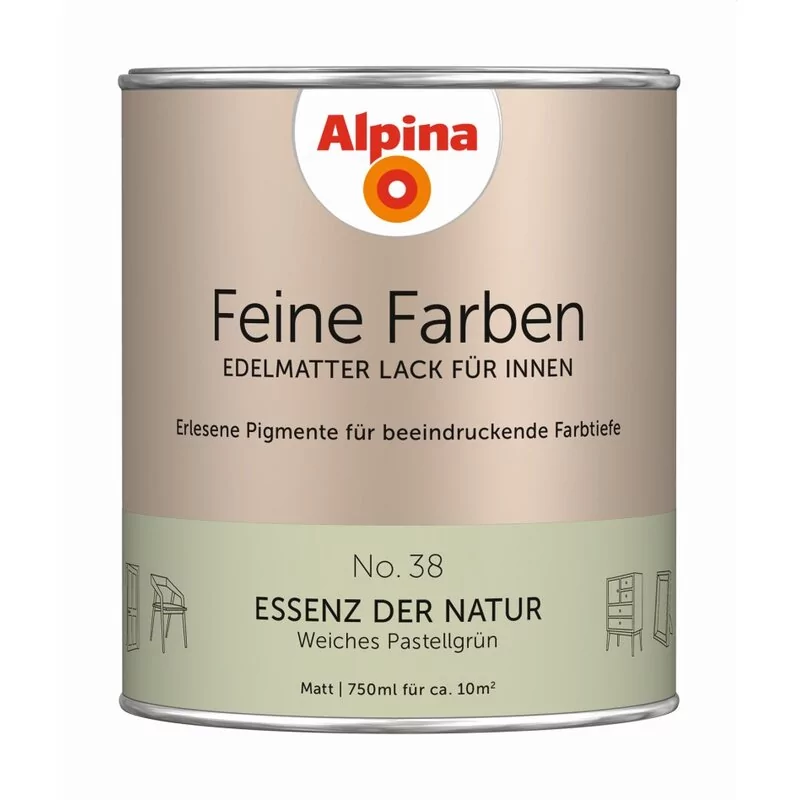 Alpina Feine Farben Lack No. 38 Essenz Der Natur Edelmatt 750ml 1 Alpina Feine Farben Lack No. 38 Essenz Der Natur Edelmatt 750ml