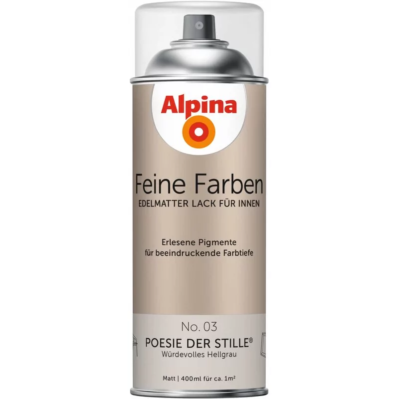 Alpina Feine Farben Sprühlack No. 03 Poesie Der Stille® Edelmatt 400ml 1 Alpina Feine Farben Sprühlack No. 03 Poesie Der Stille® Edelmatt 400ml
