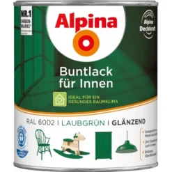 Alpina Buntlack Für Innen Laubgrün Glänzend 750 Ml