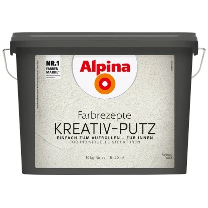 Alpina Farbrezepte Kreativ-Putz Weiß 10 Kg 1 Alpina Farbrezepte Kreativ-Putz Weiß 10 Kg