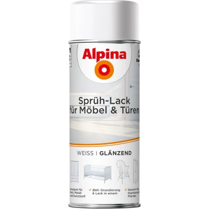 Alpina Sprüh-Lack Für Möbel & Türen 400 Ml Glänzend 1 Alpina Sprüh-Lack Für Möbel & Türen 400 Ml Glänzend